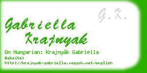 gabriella krajnyak business card
